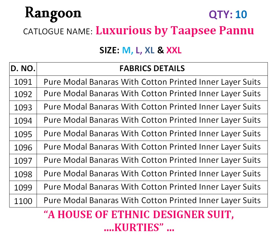 Rangoon luxurious by taapsee pannu Kurties Collection Dealer