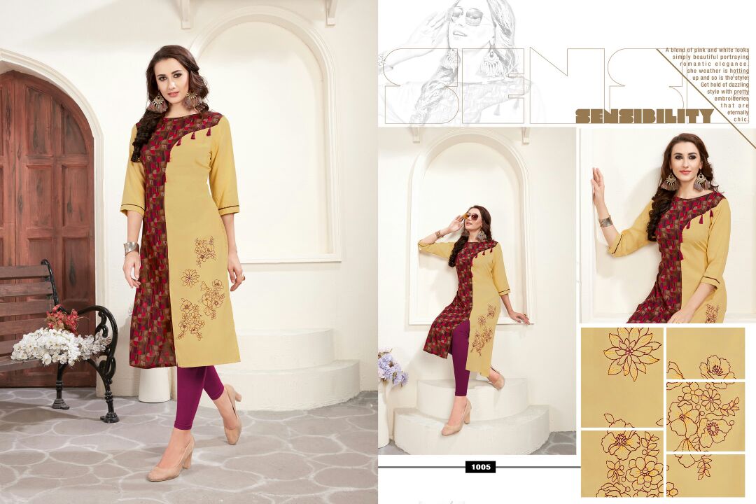 Veera tex fashion grace rayon kurties Collection