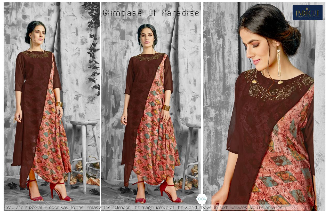 Indicut divine long gown Type Kurties Collection