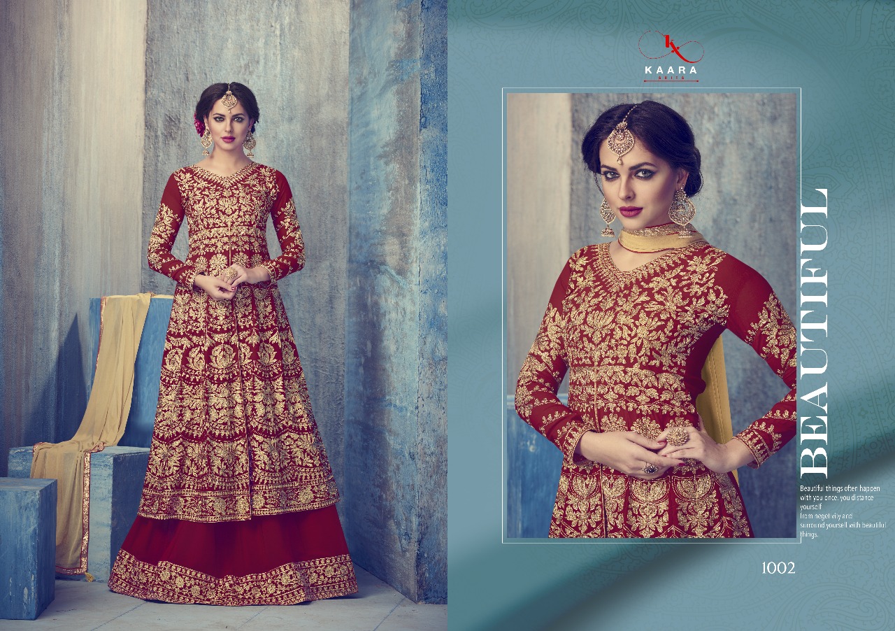 Kaara suits divya heavy embroidered lehangas Collection