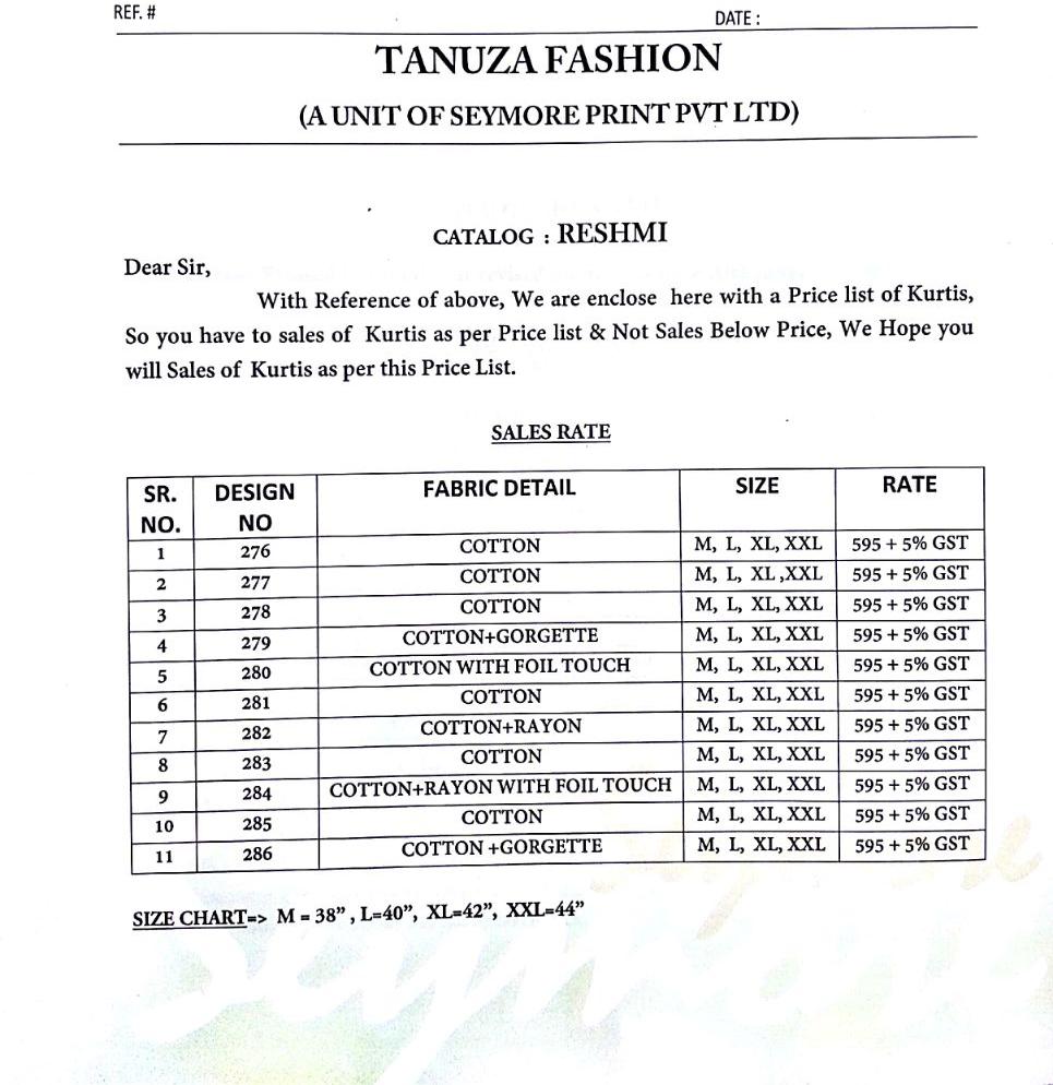 Tanuza fashion reshmi kurties collection dealer