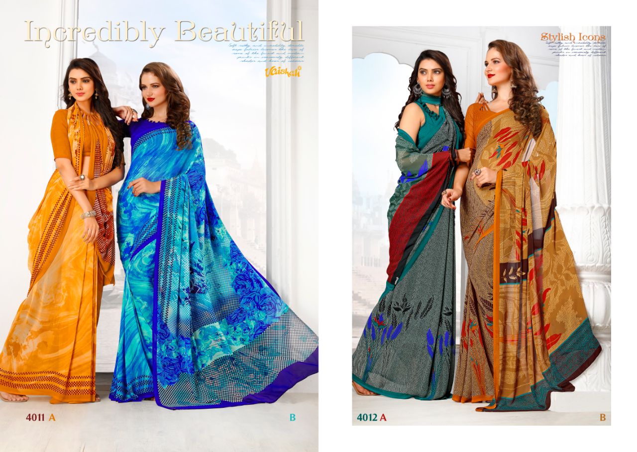 Vaishali fashion Bold impressions sarees Collection Wholesaler