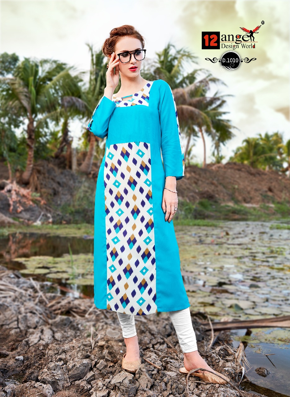 12 Angel design world presenting emily collection of casual long kurtis