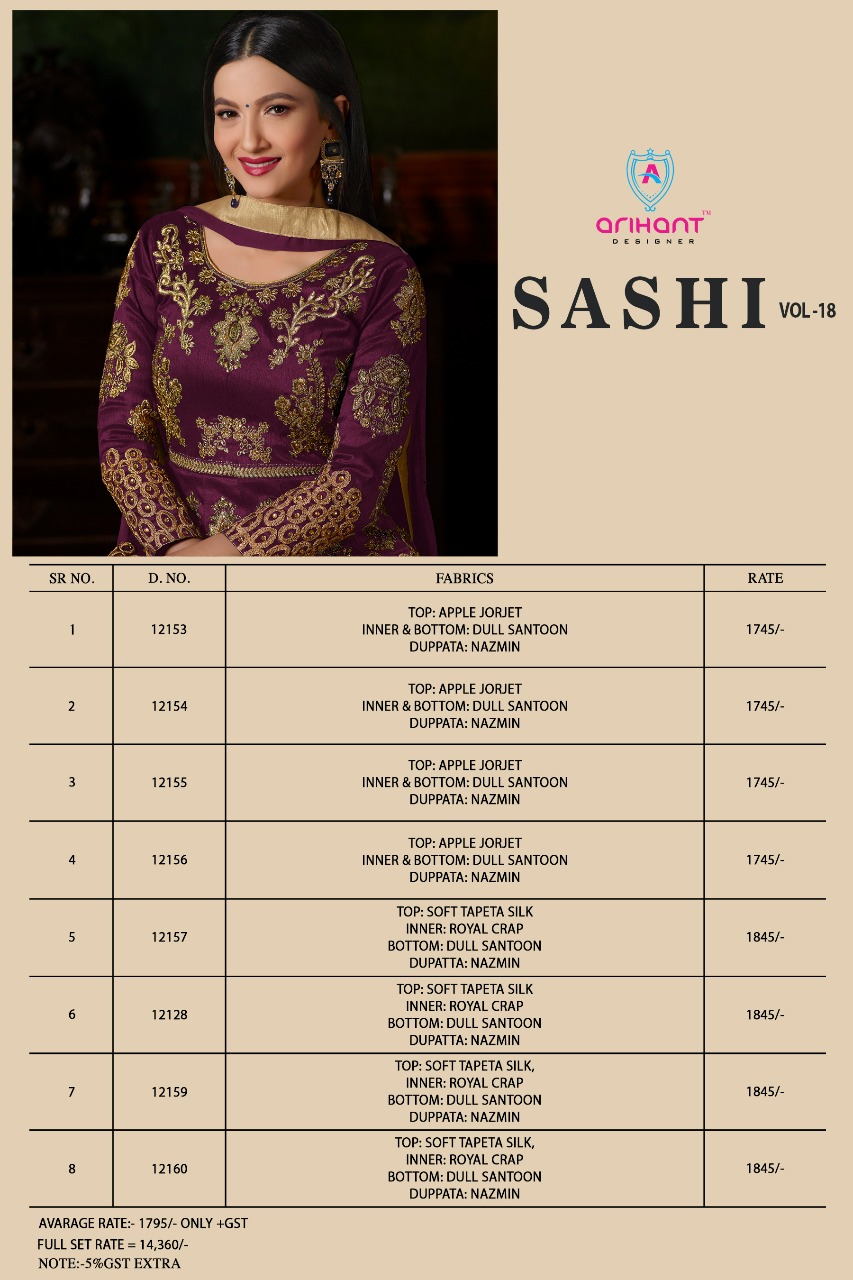 Arihant designer presents sashi vol 18 ramzan special Designer collection of gowns