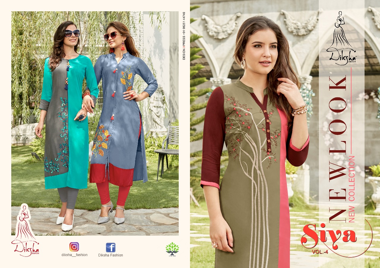 Diksha fashion launching siya vol 4 Summer wear kurtis collection