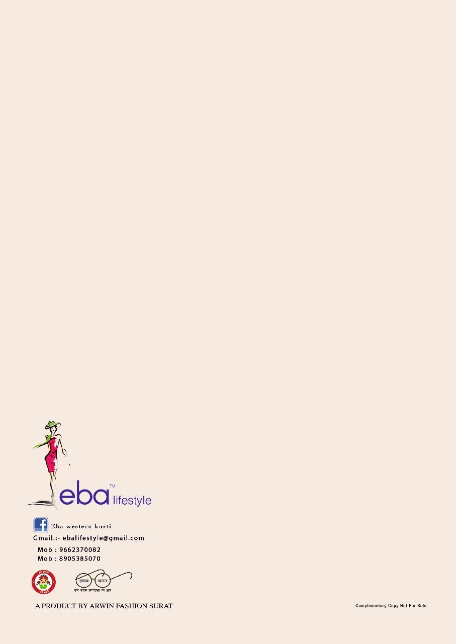 Eba lifestyle presents eba vol 6 exclusive party wear Western kurtis