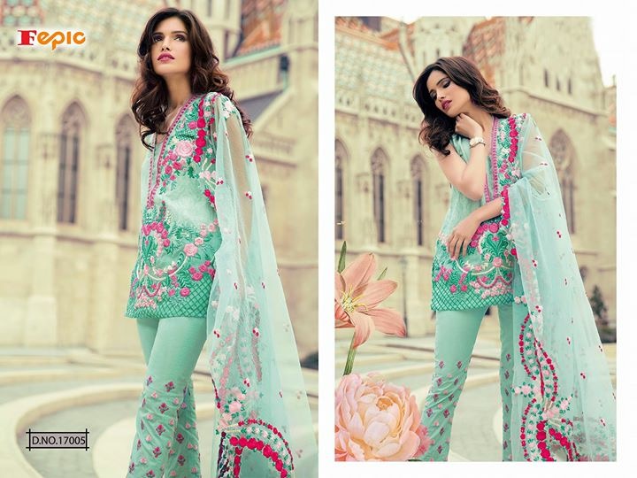 FEPIC Presenting rosmeen crafted lawn NX pakistani concept of salwar kameez