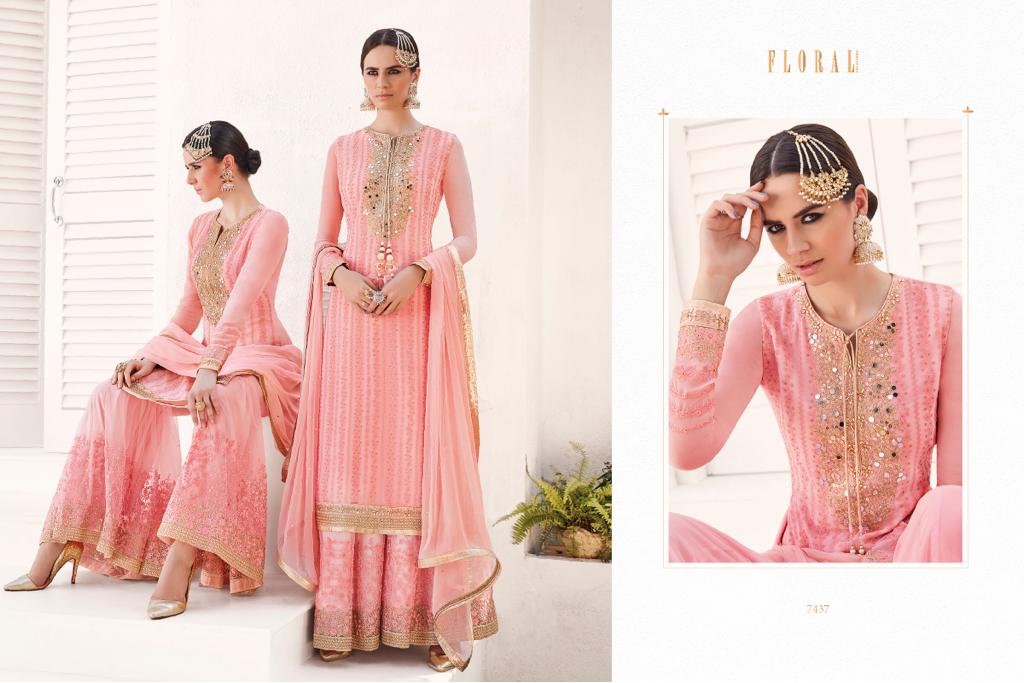 Jinaam dress presenting floral malikaa 3 designer concept of salwar kameez
