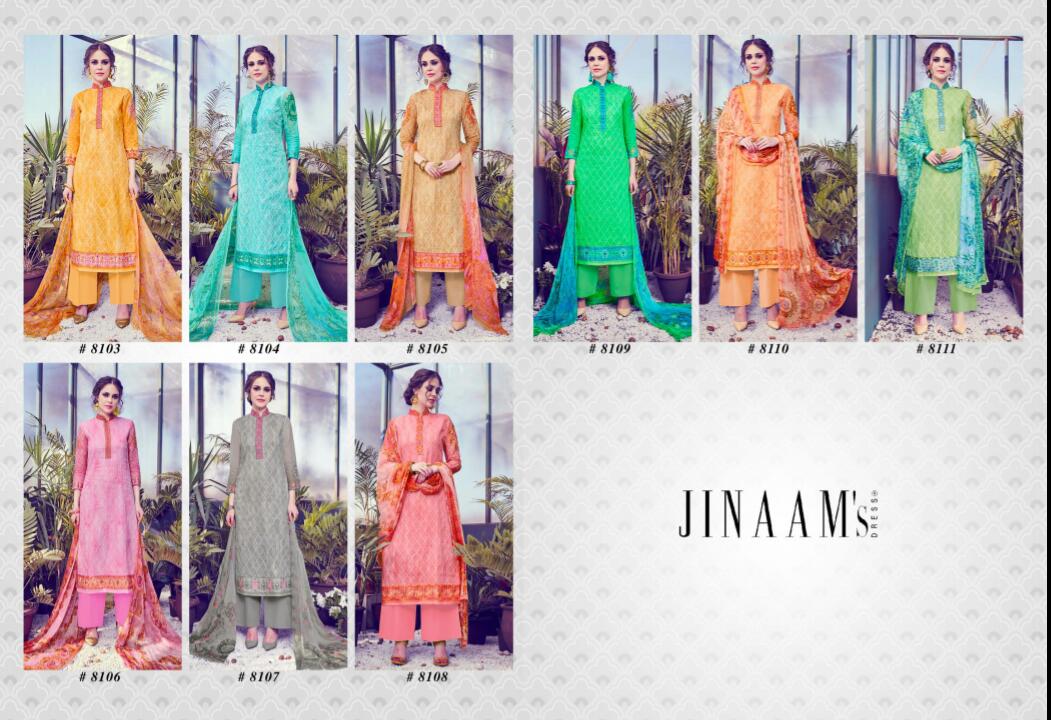 Jinaam dress private limited Presents jinaam enternal charm summer collection of casual salwar kameez