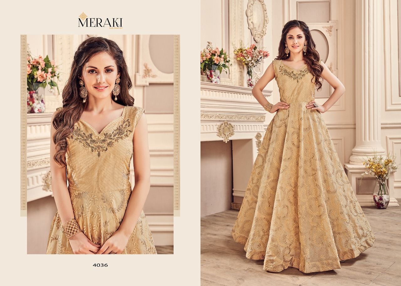 Meraki by sanskar sarees  brings party wear Stylist gown collection