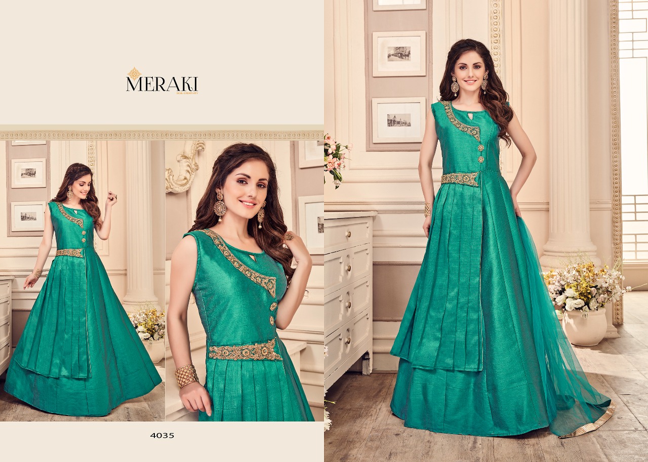 Meraki by sanskar sarees  brings party wear Stylist gown collection