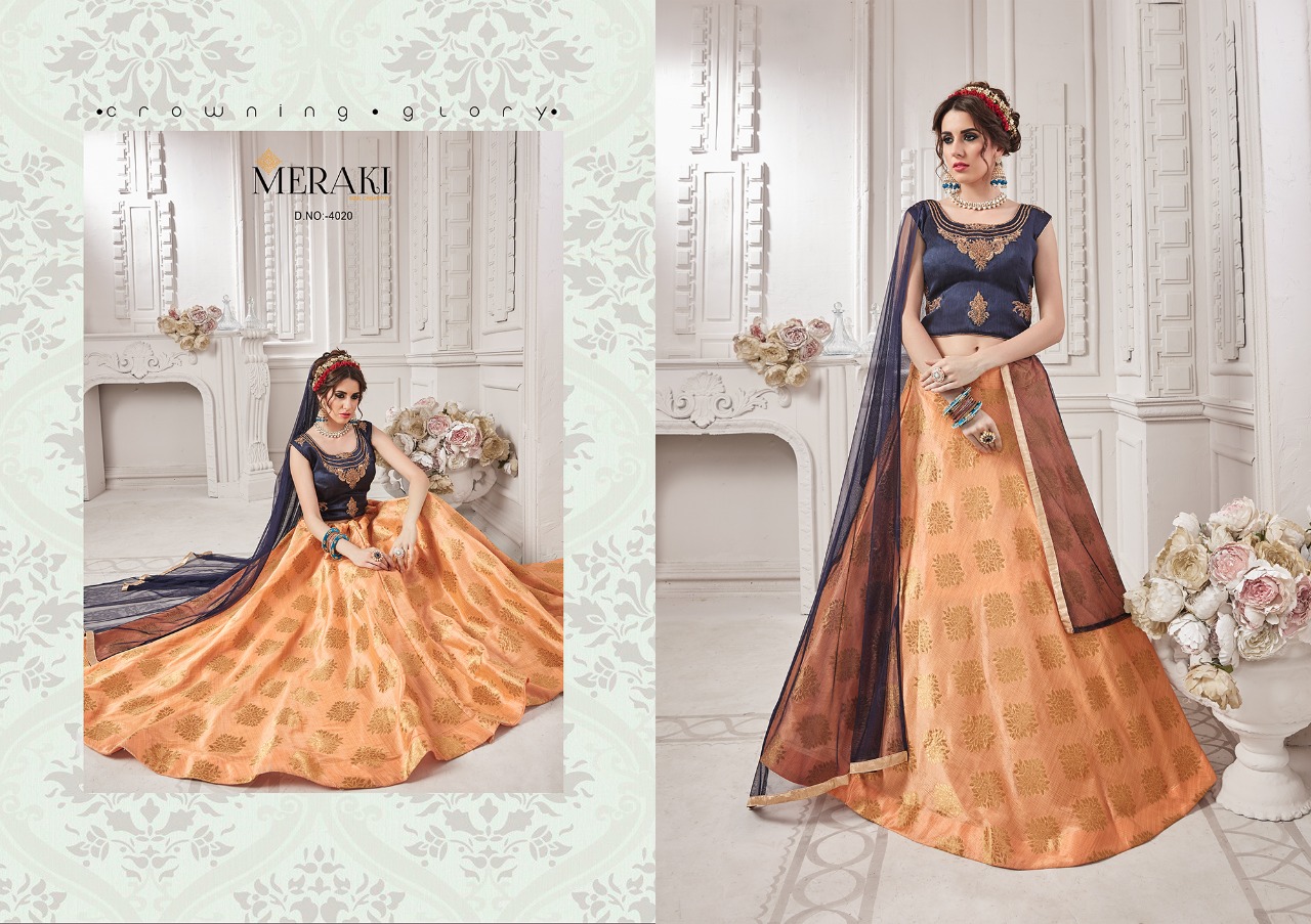 Meraki by sanskar sarees launch designer concept Crop top with legenga