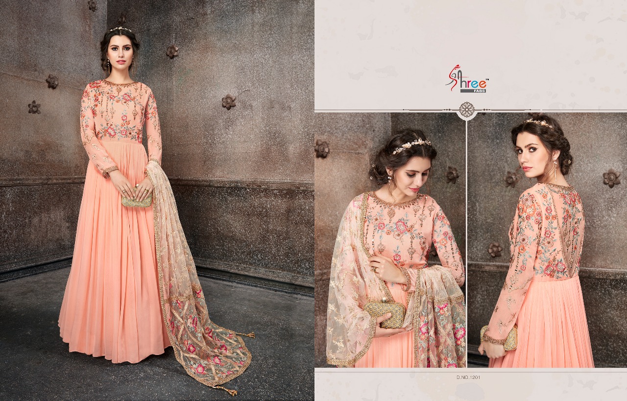 Mirza by shree fabs of bridal gown collection With botton n dupptta