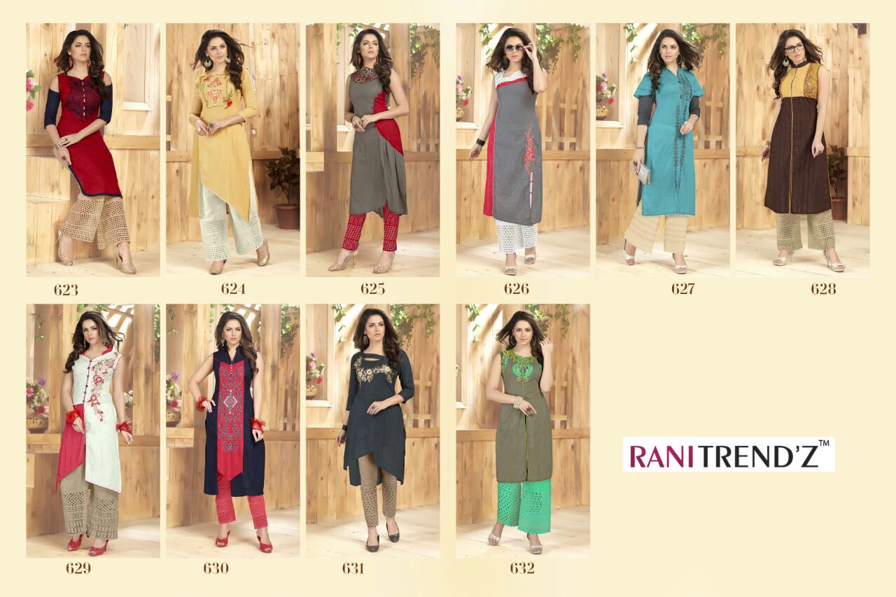 Rani trendz presents lime lite Fancy concept of kurtis collection