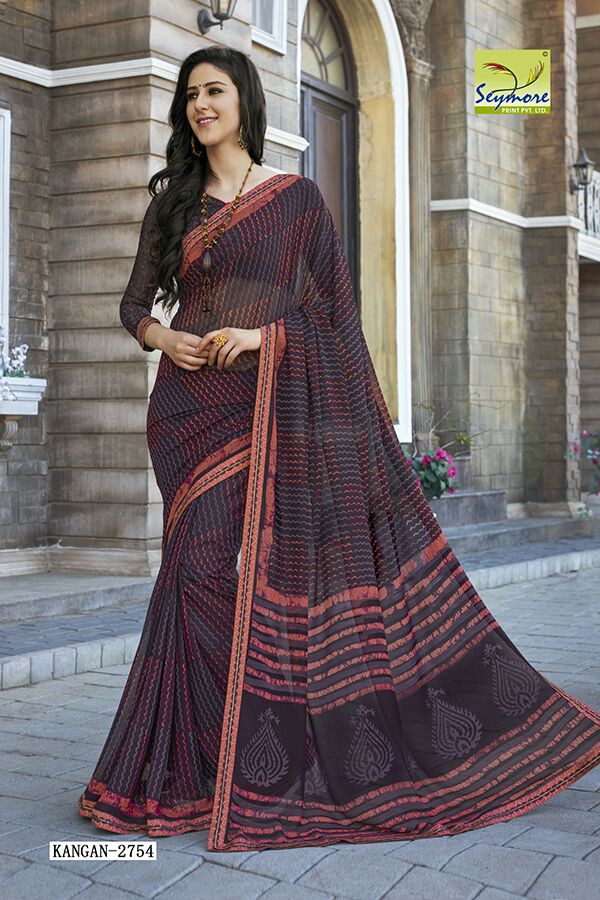 Seymore presents kangan concept of designer printed sarees with border