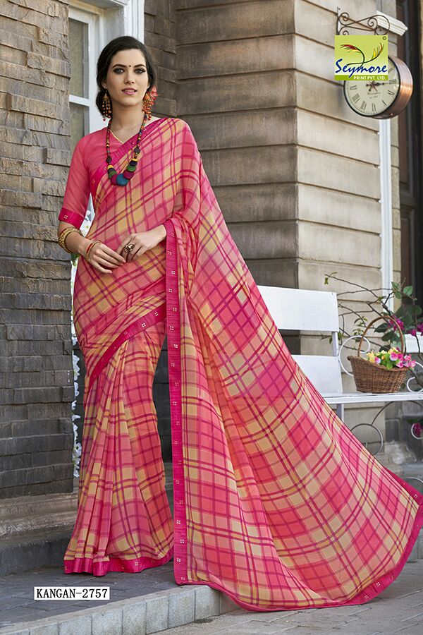 Seymore presents kangan concept of designer printed sarees with border