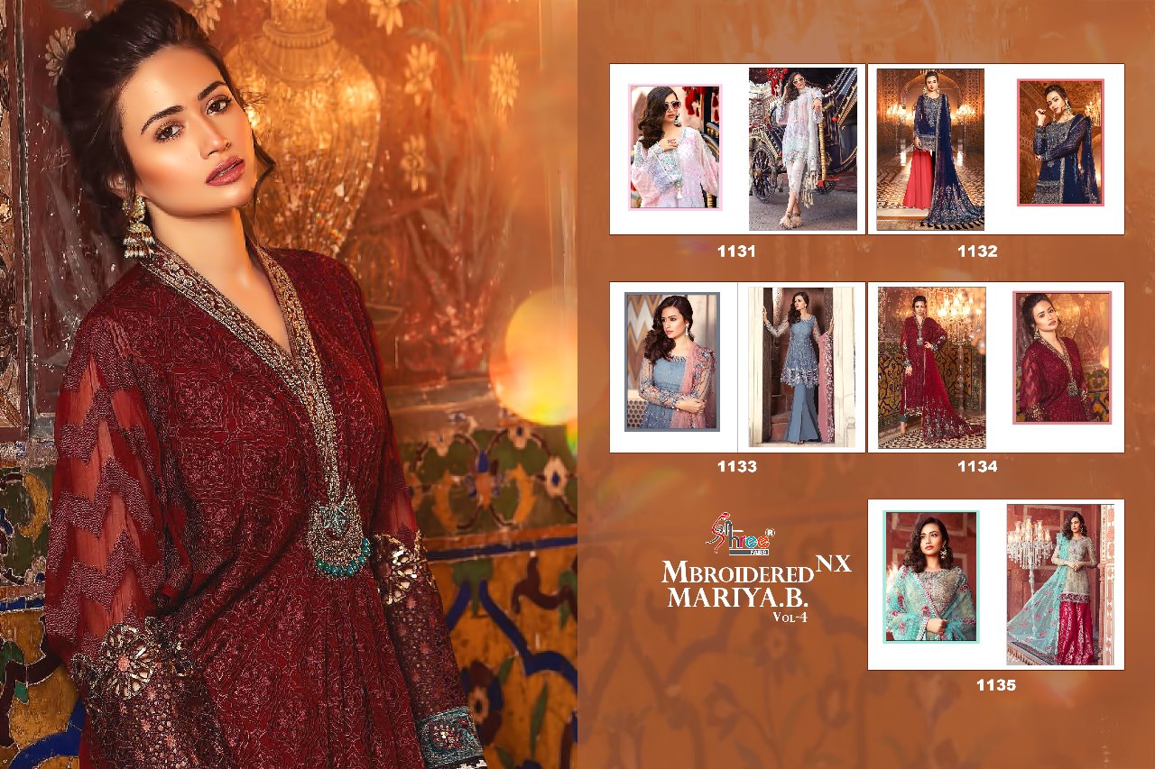 Shree fabs brings meroidered mariya.B vol 4 simple with Elegant wear salwar kameez