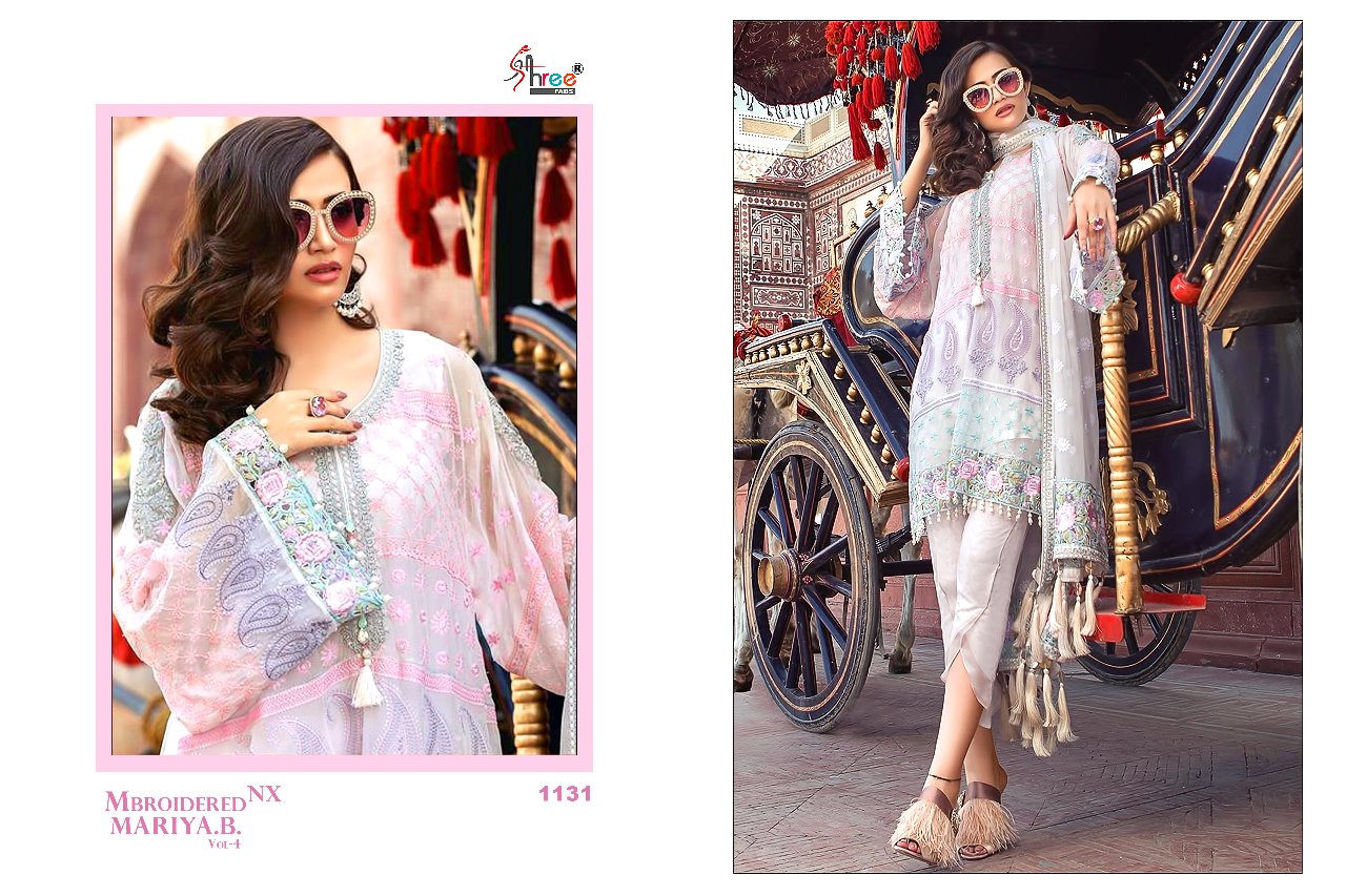Shree fabs brings meroidered mariya.B vol 4 simple with Elegant wear salwar kameez