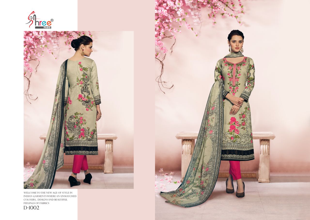Shree fabs launch zunuj fancy Printed with cotton wear salwar kameez