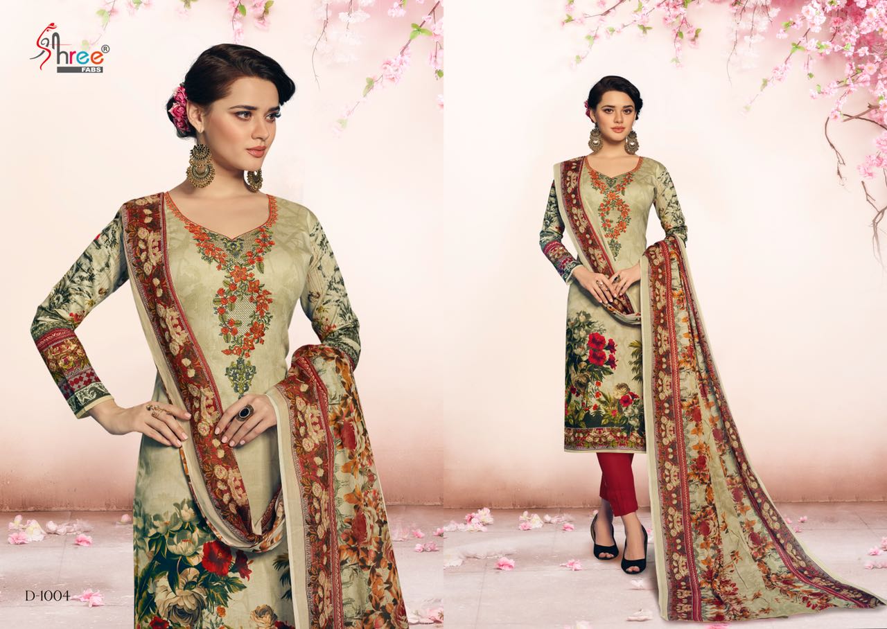 Shree fabs launch zunuj fancy Printed with cotton wear salwar kameez