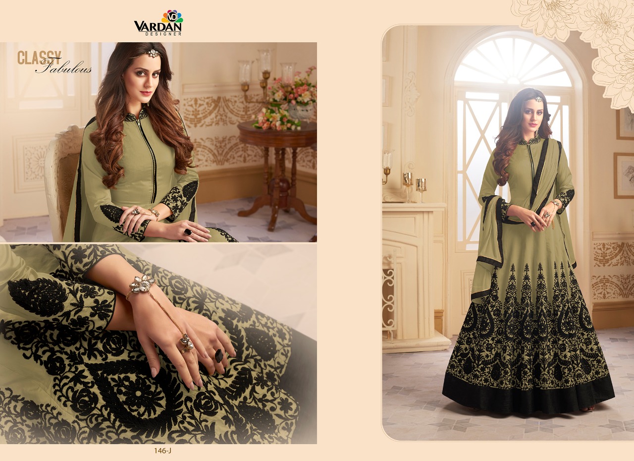 Vardan designer presenting navya 5 platinum plus collection of party wear salwar kameez