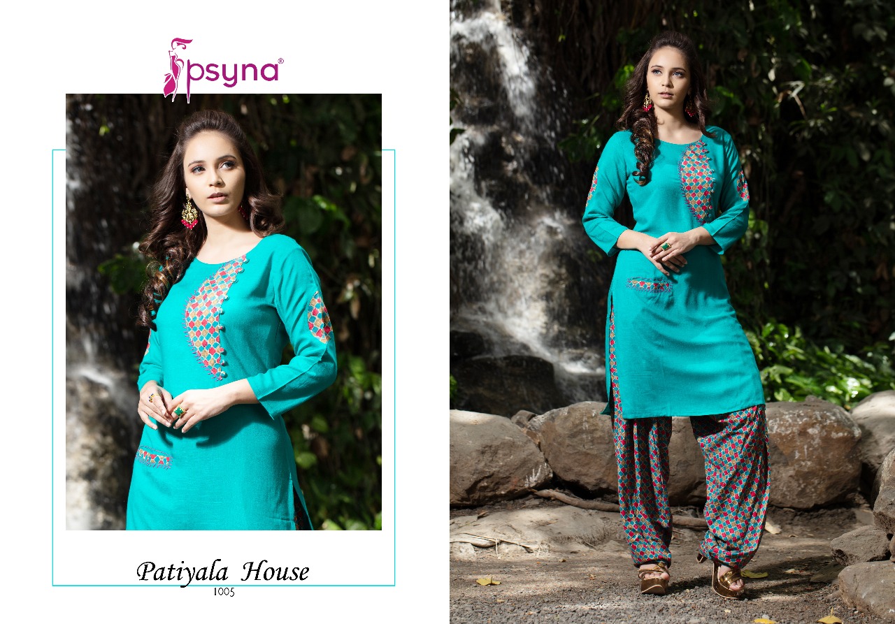 Psyna presents patiyala prints stylish in Trend kurtis concept