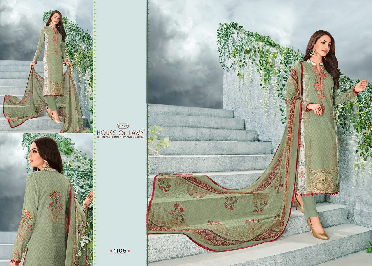 House of lawn presenting muslin Vol 11 Exclusive series pure cotton karachi suits salwar kameez