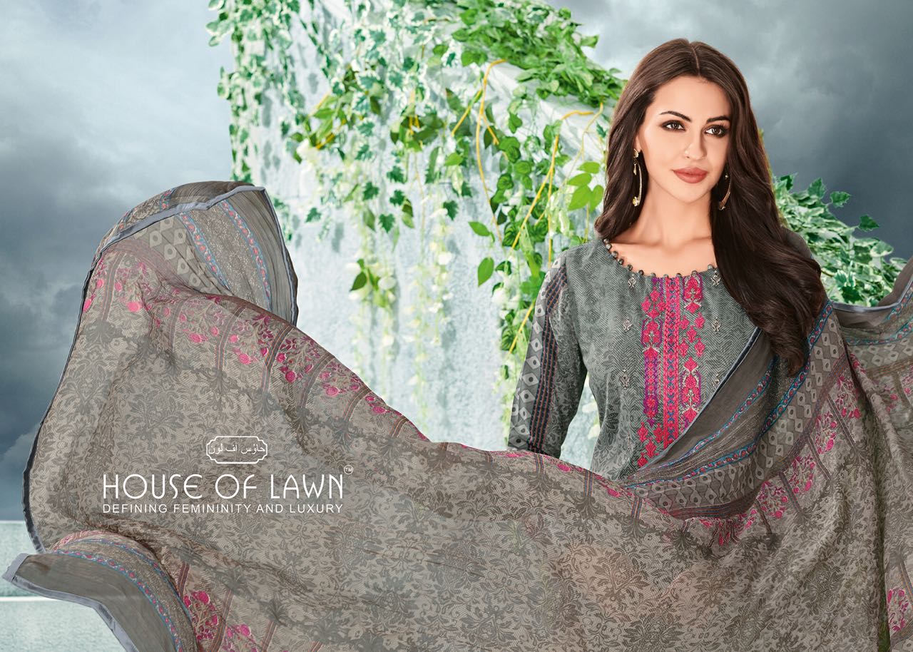 House of lawn presenting muslin Vol 11 Exclusive series pure cotton karachi suits salwar kameez
