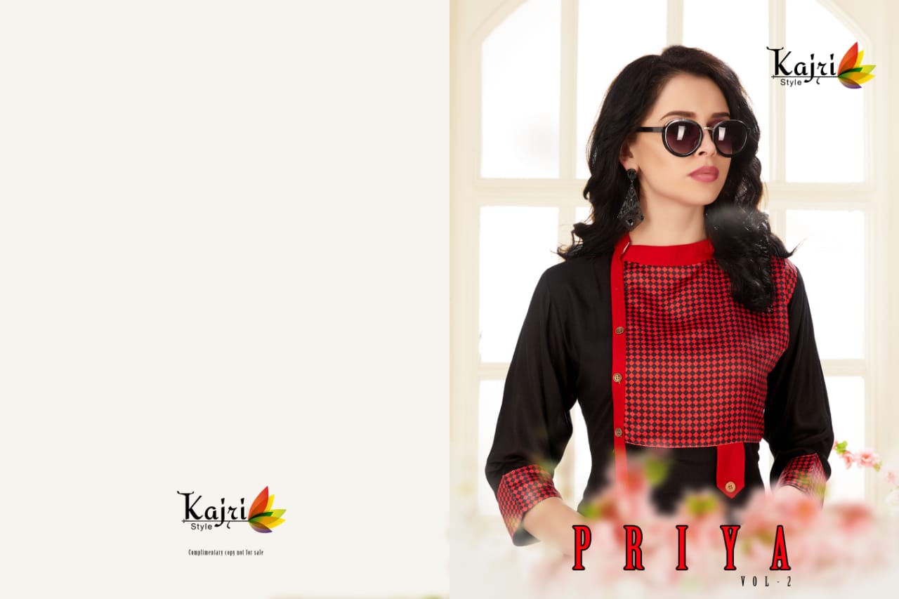 Kajri style Launch priya Vol 2 casual fancy collection Of kurtis