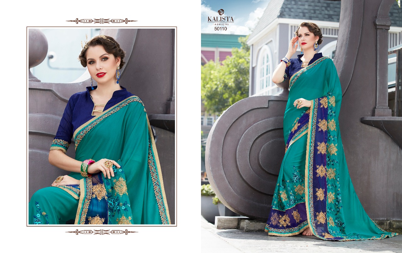 Kalista fashion presenting rainbow Beautiful collection of sarees