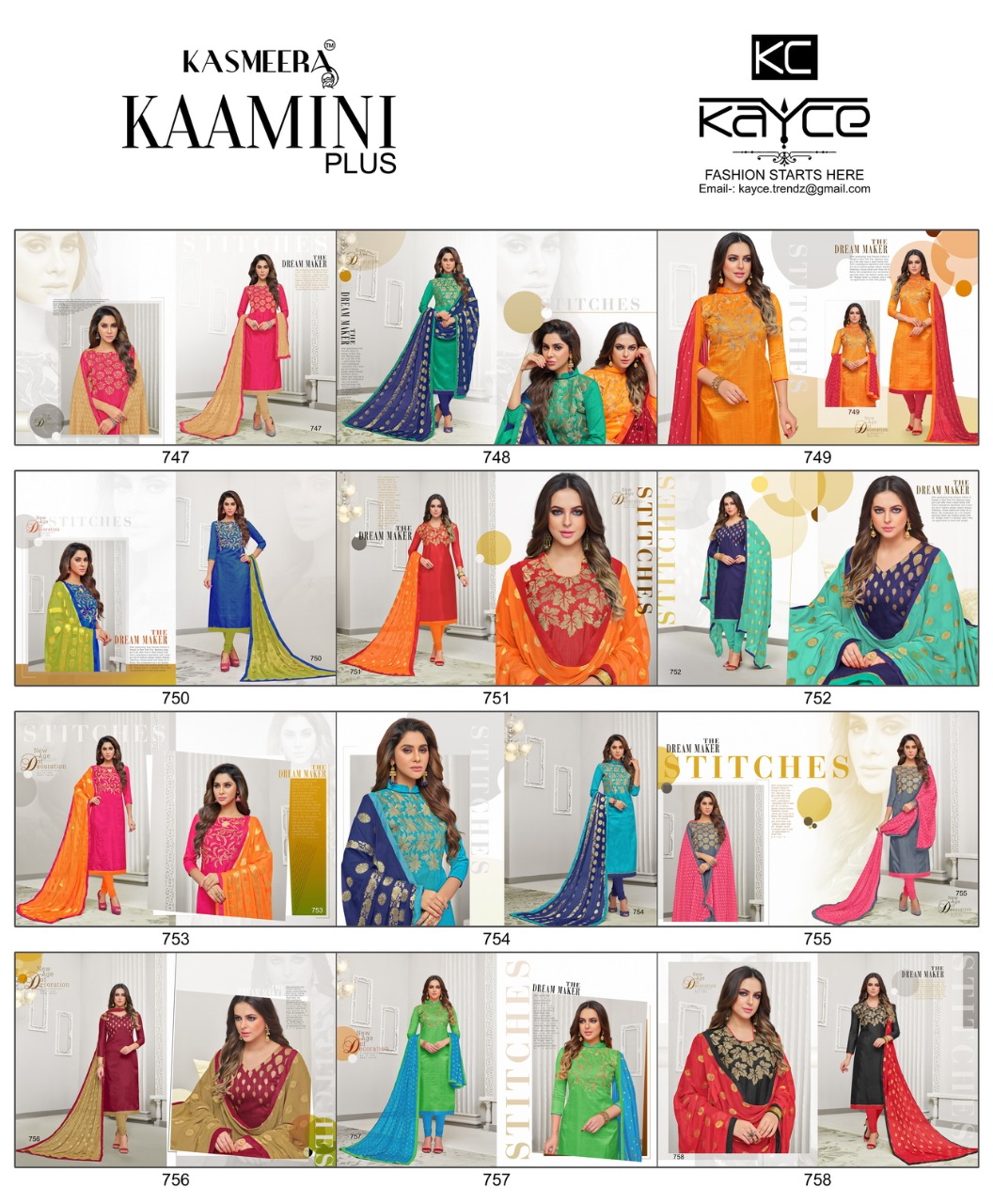 Kasmeera presents kaamini plus beautiful collection of salwar kameez