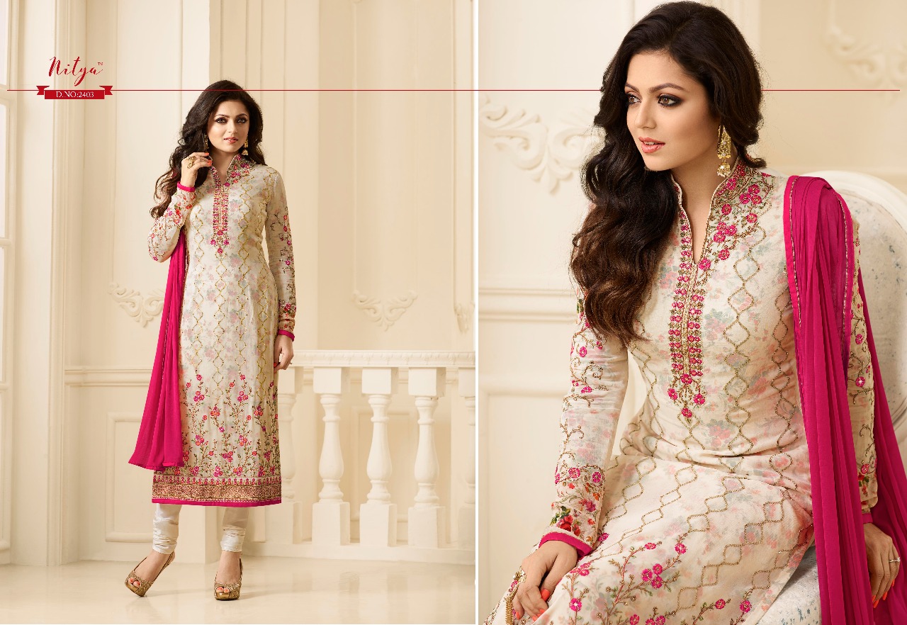 LT fabrics presents nitya vol 114 festive collection of salwar kameez