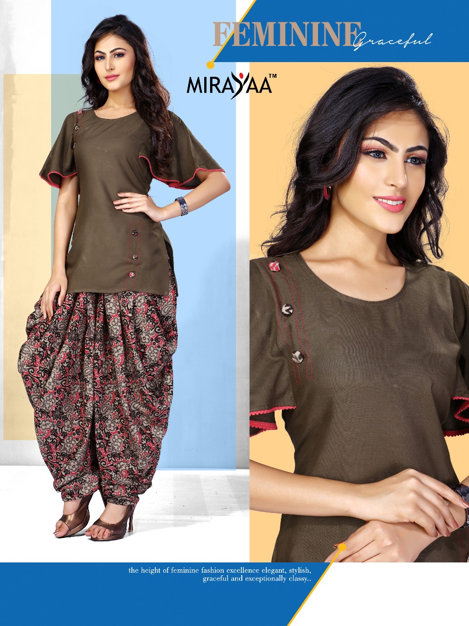 Mirayaa presents femina fancy wear Kurti with patiyala