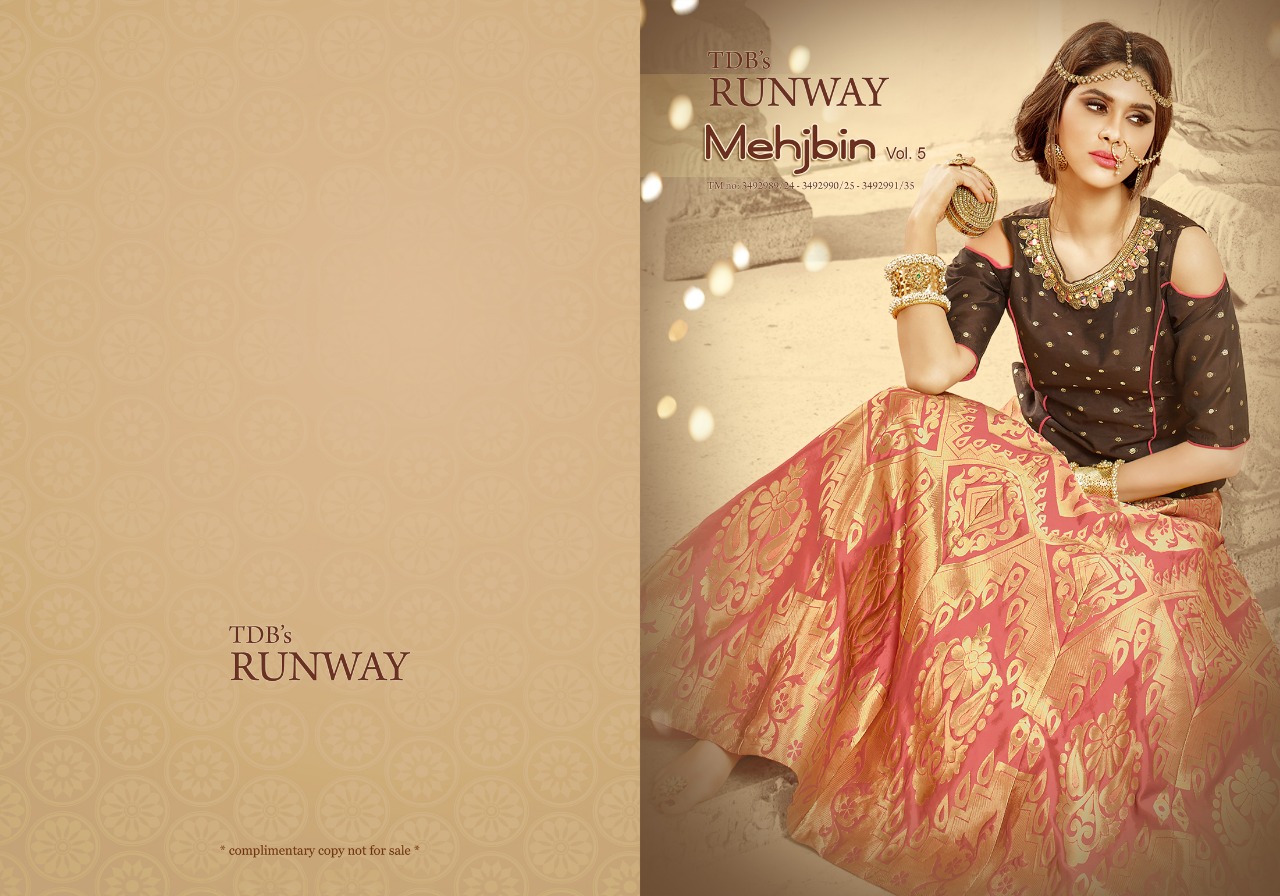 Runway fashion presents mehjbin vol 5 Fancy collection Of Indo western