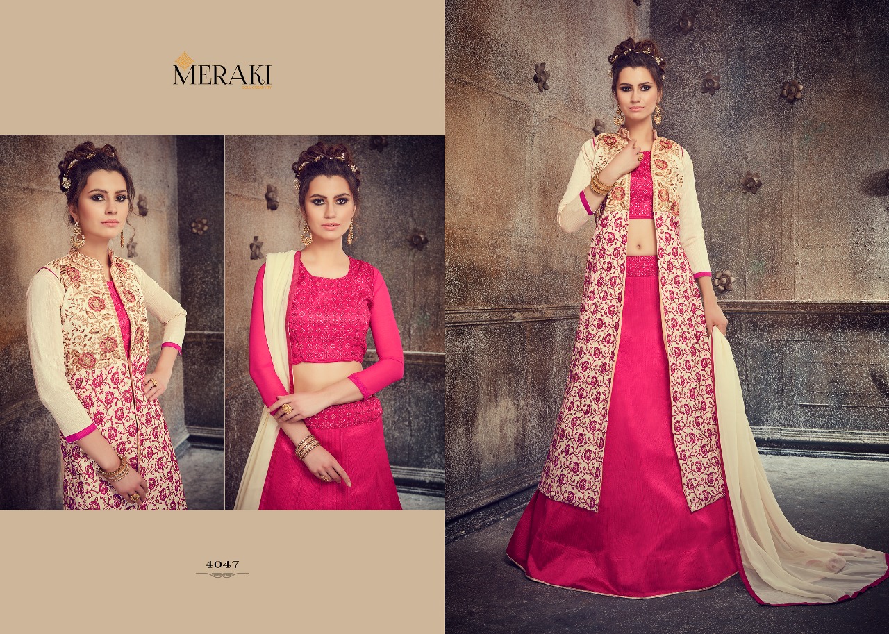 Sanskar sarees launch meraki fancy designer collection of indo western gown