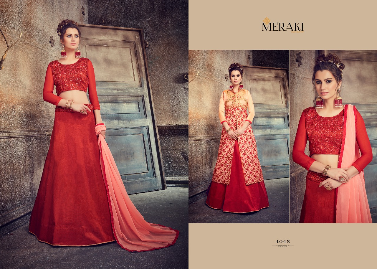 Sanskar sarees launch meraki fancy designer collection of indo western gown