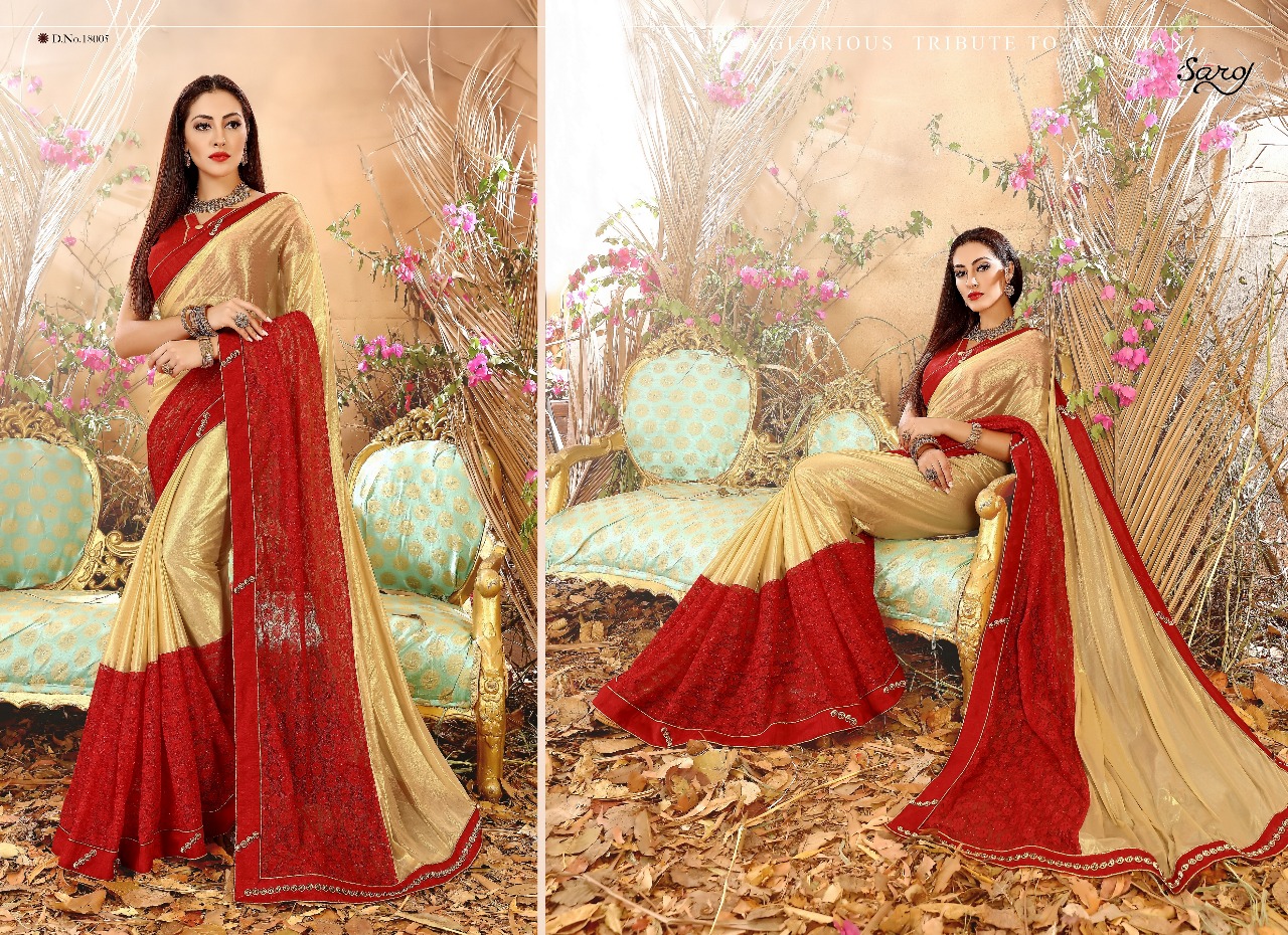 Saroj presents golden glory exclusive collection of sarees