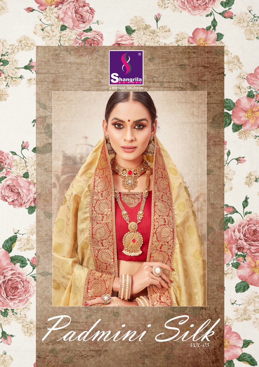 Shangrila launch padmini silk vol 3 ethnic wear elegant look sarees