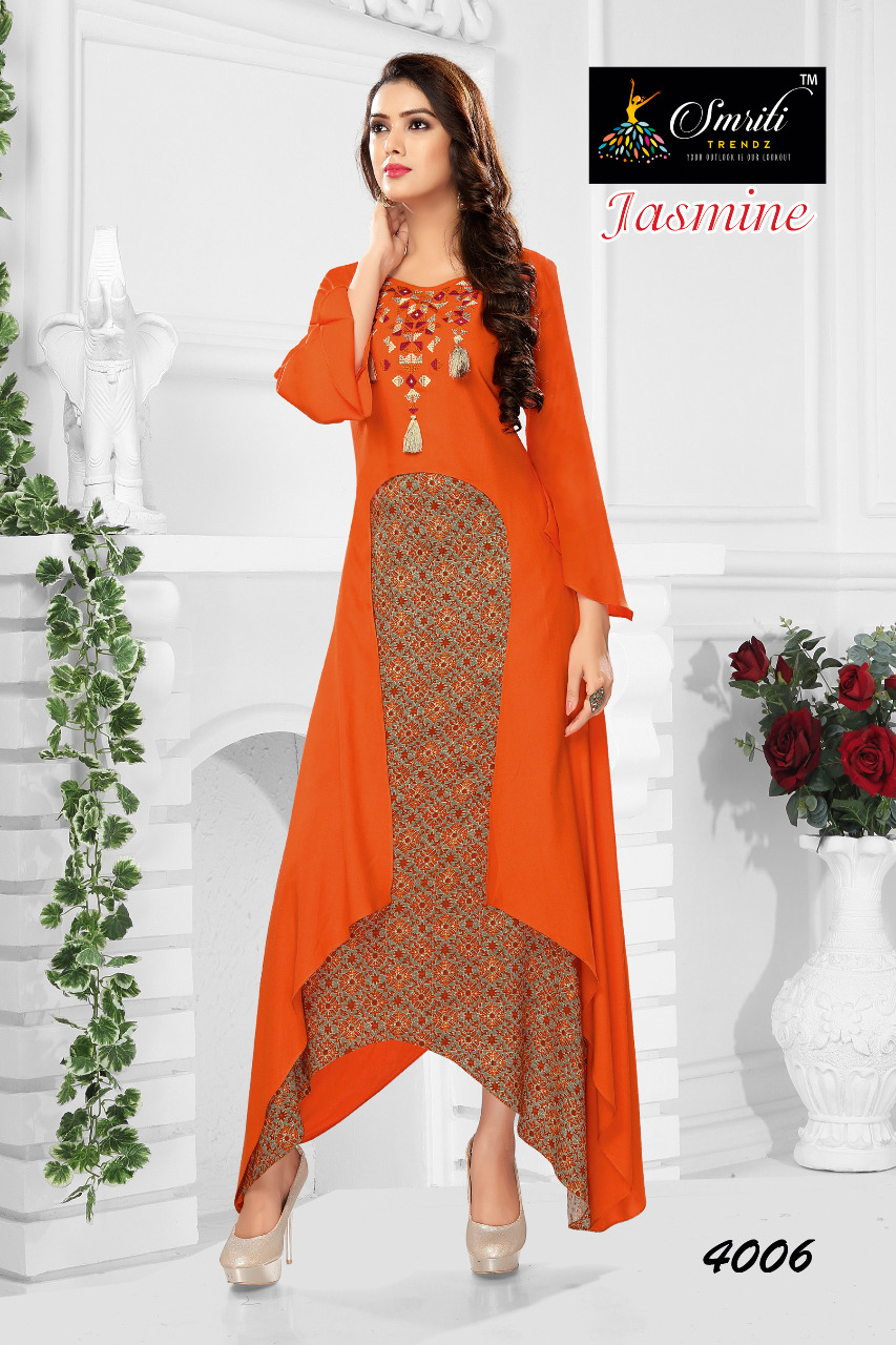 Smriti trendz presents jasmine gown style long kurtis