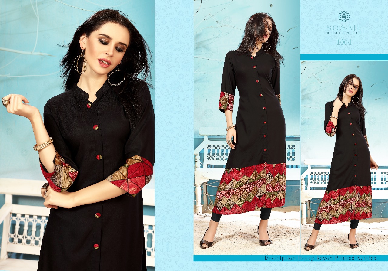 So And Me designer presenting Pink fancy collection of kurtis