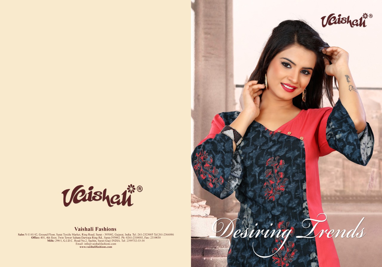 Vaishali fashion Launch desiring trends casual wear kurtis