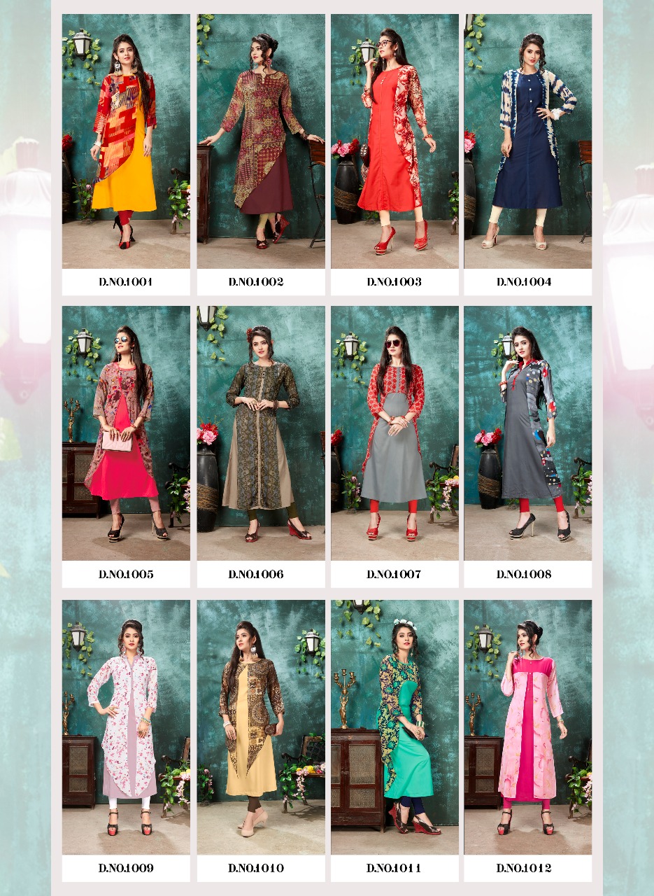 12 angel Design world presents inspire 2 casual stylish wear kurtis Collection
