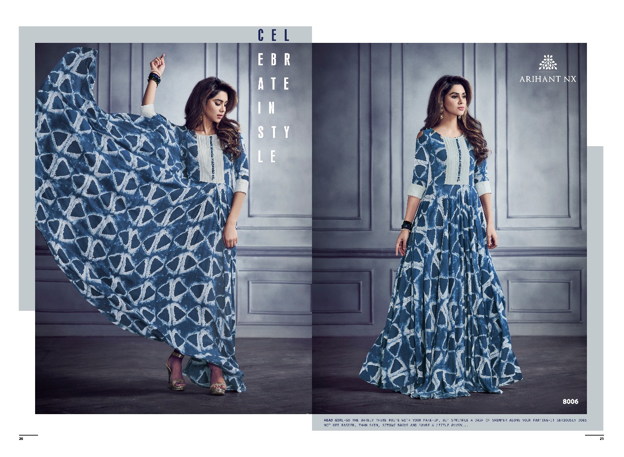 Arihant designer launch shabyata fancy trendy look gown style concept