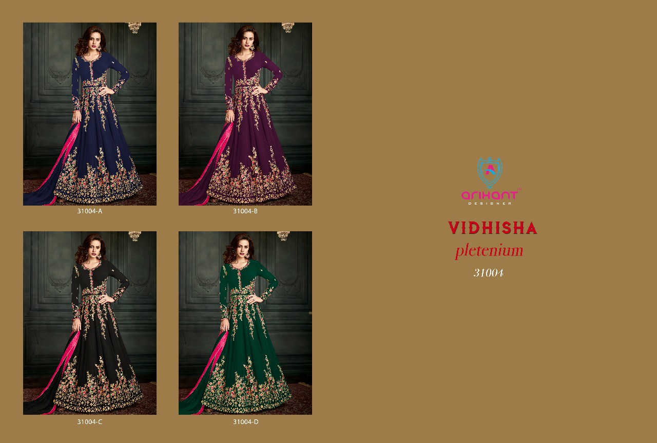 Arihant designer launch vidhisha pletenium stylish designer concept gowns