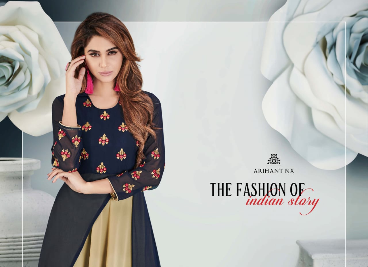 Arihant designer presents zara stylish party wear gown concept