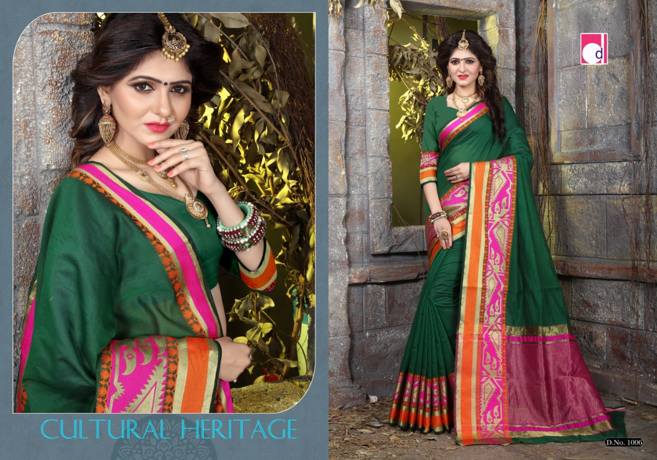 Dwarka nath silk mills presenrs kangana casual Wear sarees collection