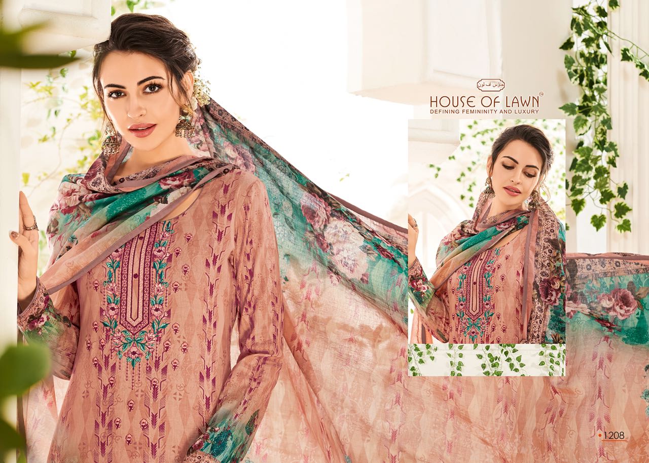 House of lawn presenting muslin Vol 12 Exclusive series pure cotton karachi suits salwar kameez