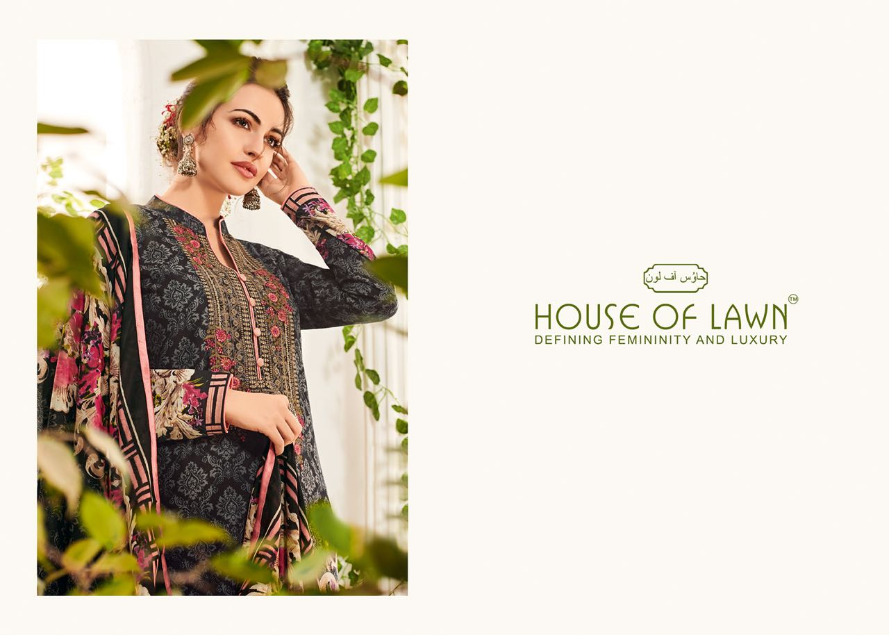 House of lawn presenting muslin Vol 12 Exclusive series pure cotton karachi suits salwar kameez