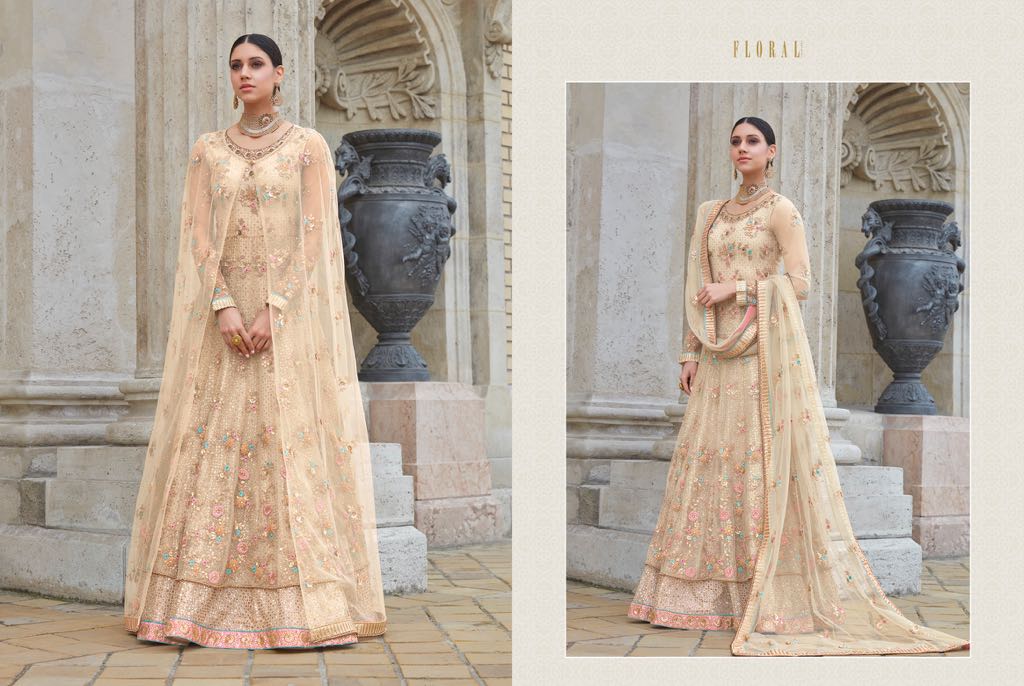 Jinaam Presents Floral naomi designer party wear collection of gowns