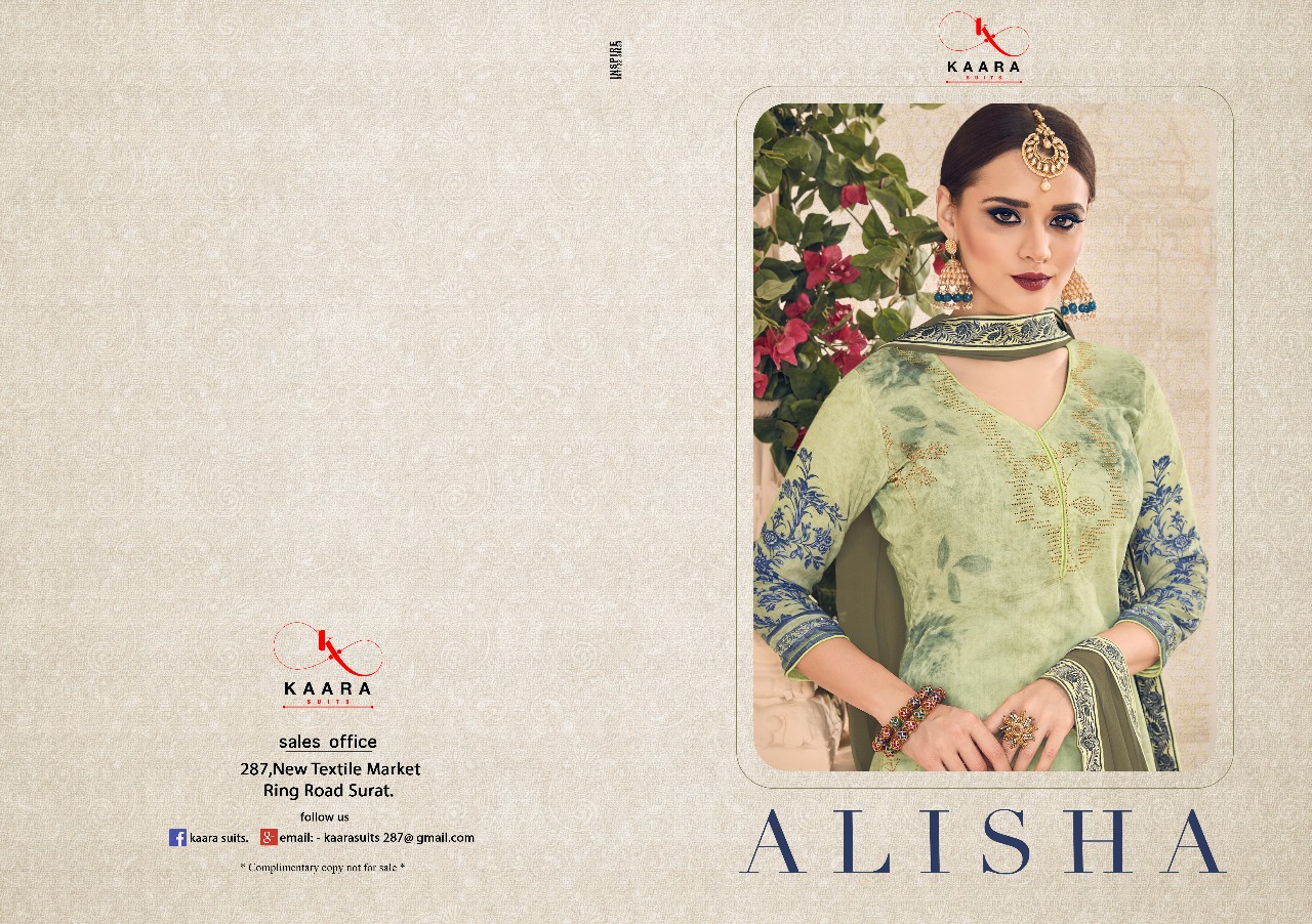 Kaara suits presenting alisha exclusive pure muslin cotton wear salwar kameez concept
